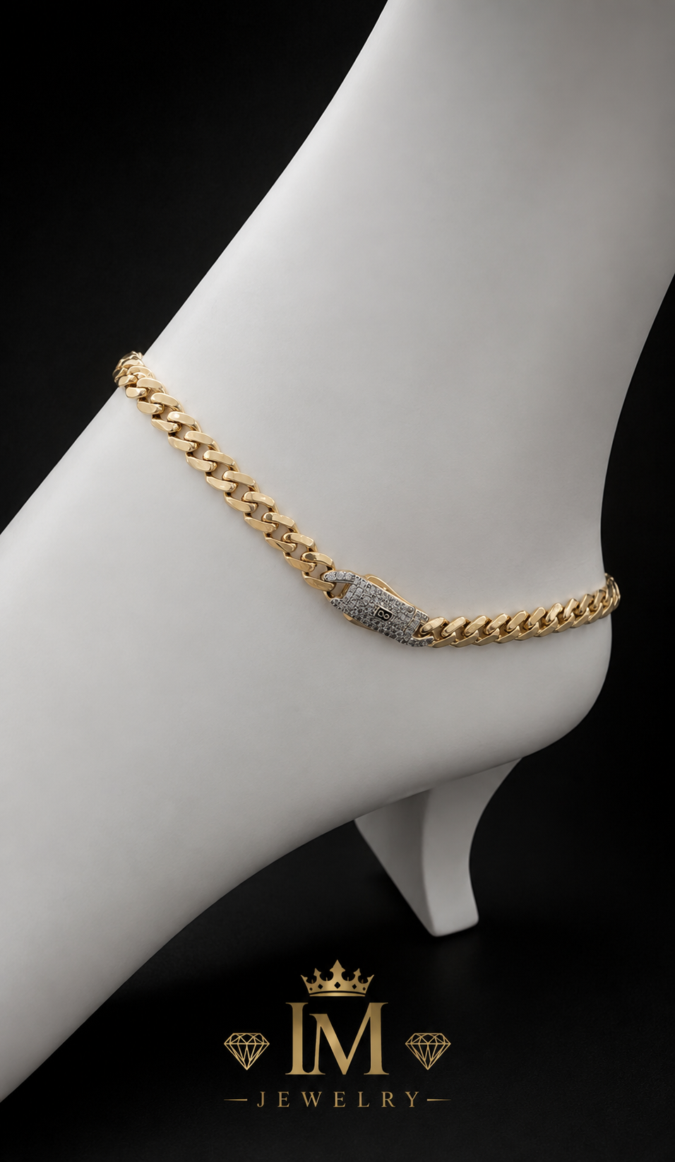 Tobillera Monaco 14k