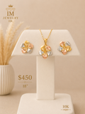 Set Cadena y Aretes 10k